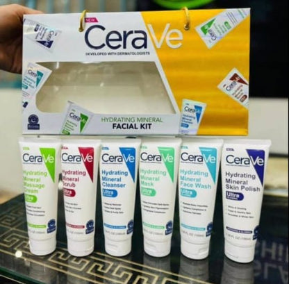 CeraVe Hydrating Mineral Facial Kit — 6 in 1 Complete Skincare Set - Areeza Production