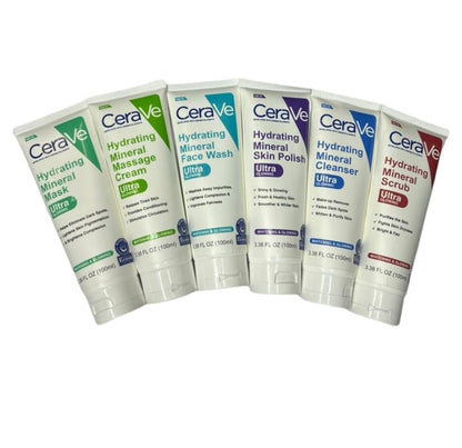 CeraVe Hydrating Mineral Facial Kit — 6 in 1 Complete Skincare Set - Areeza Production